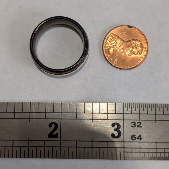 Black Gold Tungsten Carbide Ring Size 9.5 by Spikes - Picture 13 of 16